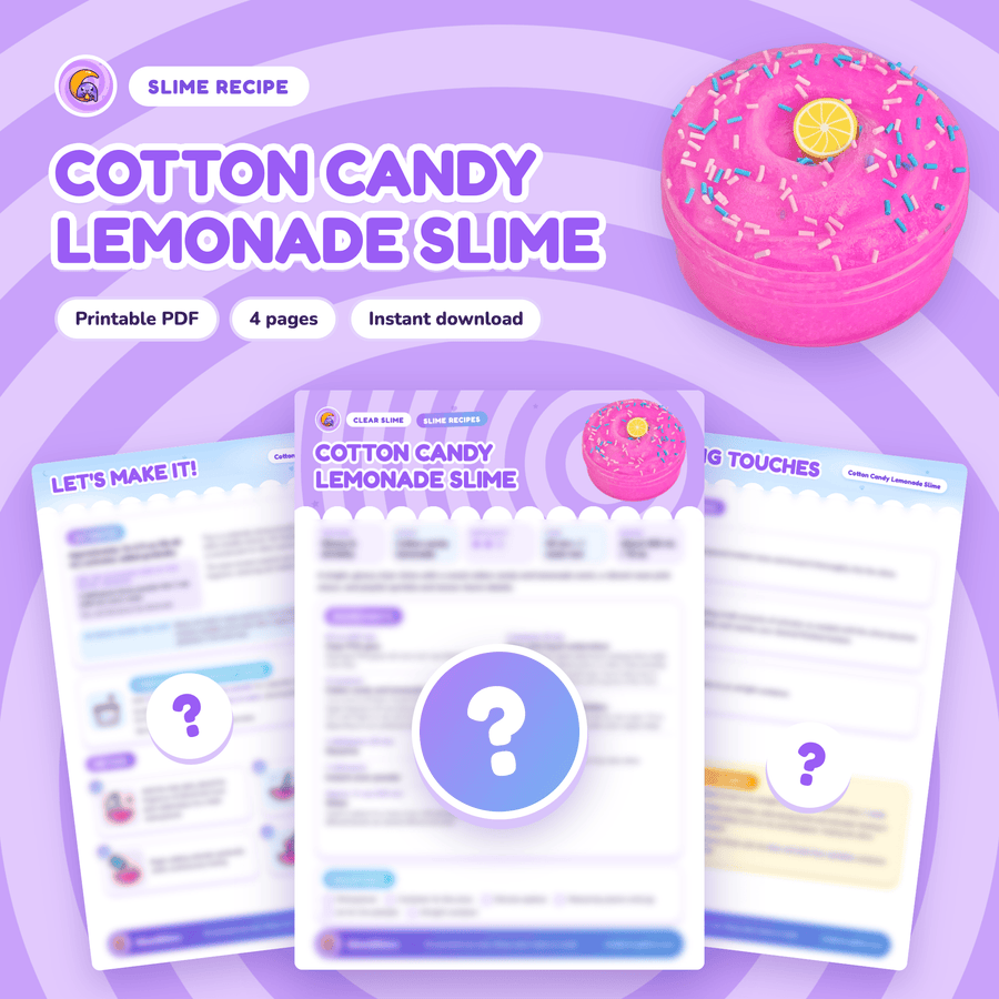 Cotton Candy Lemonade Jelly Digital Slime Recipe